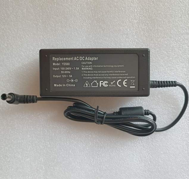 12V 5A 60W AC Adapter Replacement Power Supply For LG Monitor - Click Image to Close