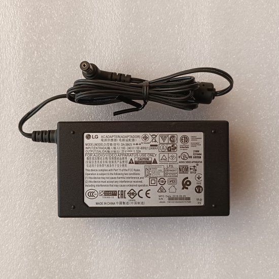 DA-38A25 LG LH7 Sound Bar Power Supply AC Adapter Charger 25V 1.52A 38W