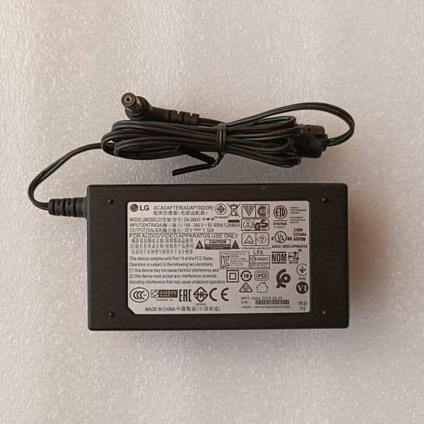 DA-38A25 LG SPH5B-W Sound Bar Power Supply AC Adapter Charger 25V 1.52A 38W - Click Image to Close