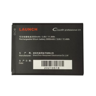 Battery Replacement For Launch Creader Professional CRP229 3.8V 3000mAh 11.4Wh